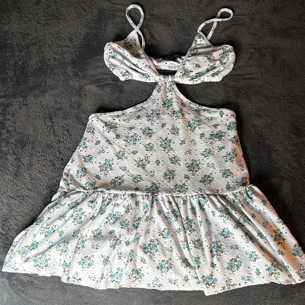 PrettyLittleThing White Eyelet Detail Garment
